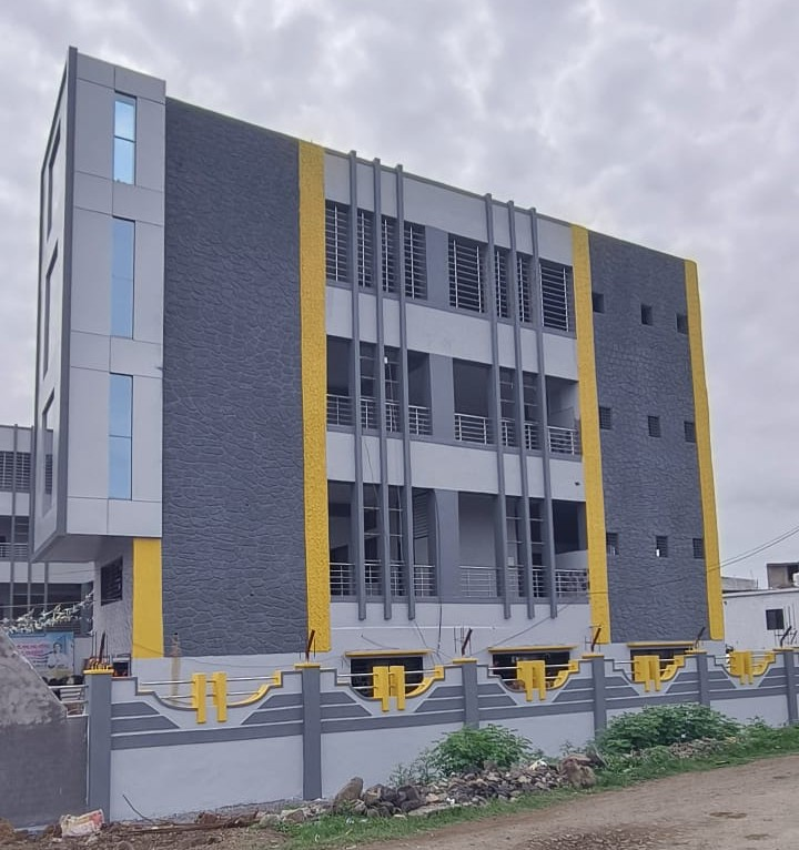 Side view of the four-storey academic building